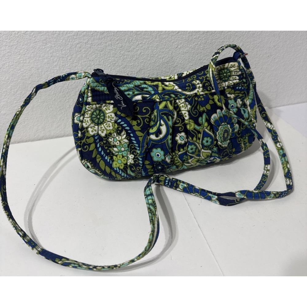 Vera Bradley Retired Pattern Hipster Rhythm & Blues Crossbody Ziptop Wedge Quilt